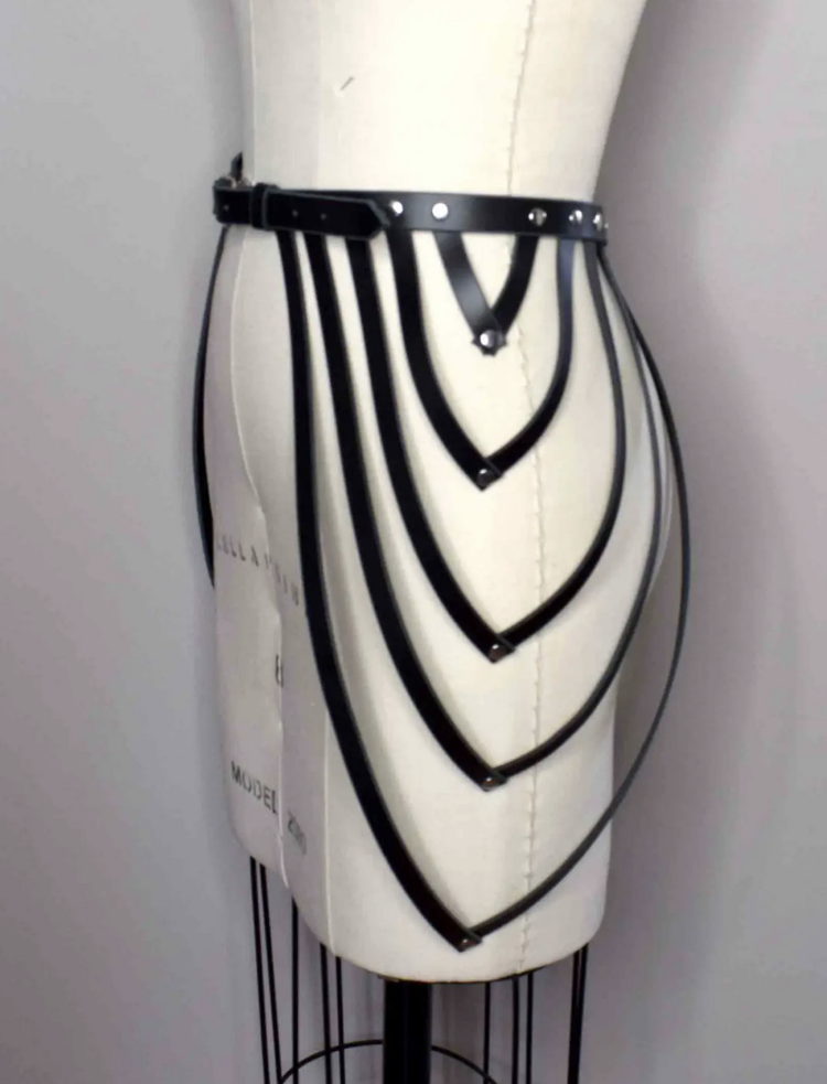 Sonya Strappy Draped Leather Belt