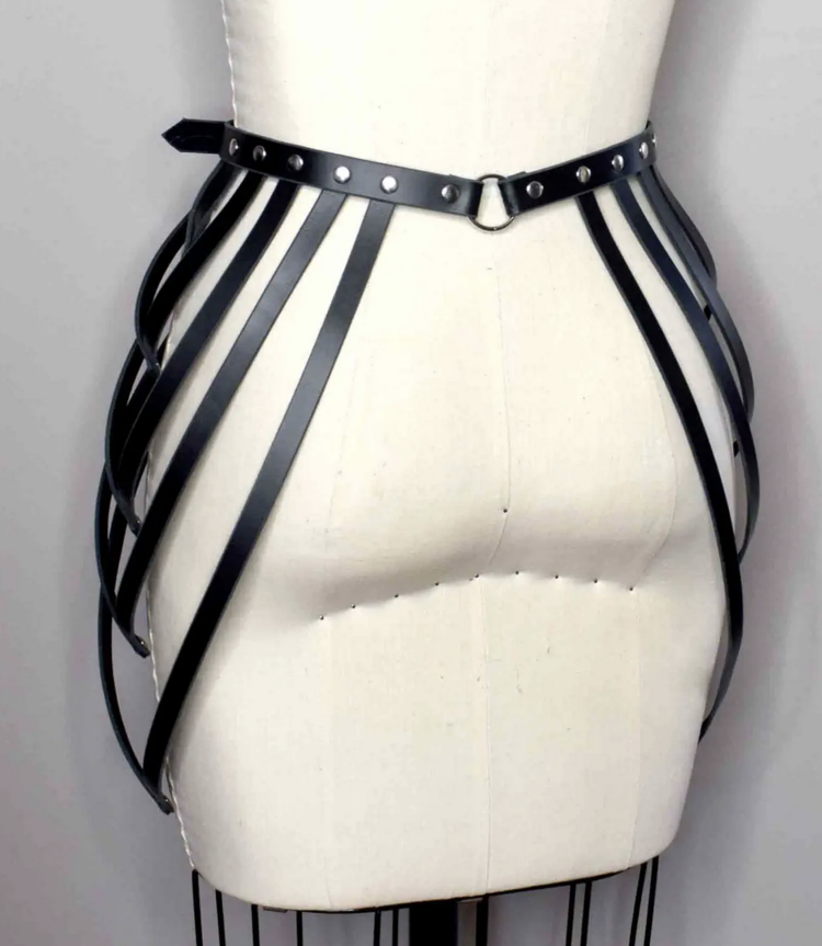 Sonya Strappy Draped Leather Belt
