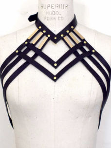 Diedre Draped Leather Neck Harness