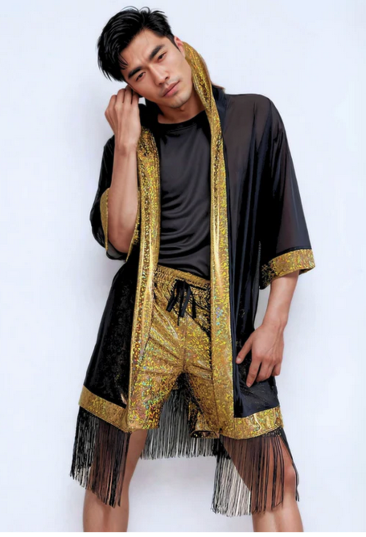 Cosmic Drifter Mesh Kimono