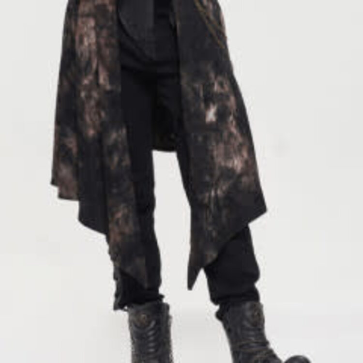 Gothic Bleached Buckle Belt Skirt