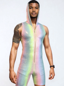 Zip Front Hooded Jumpsuit