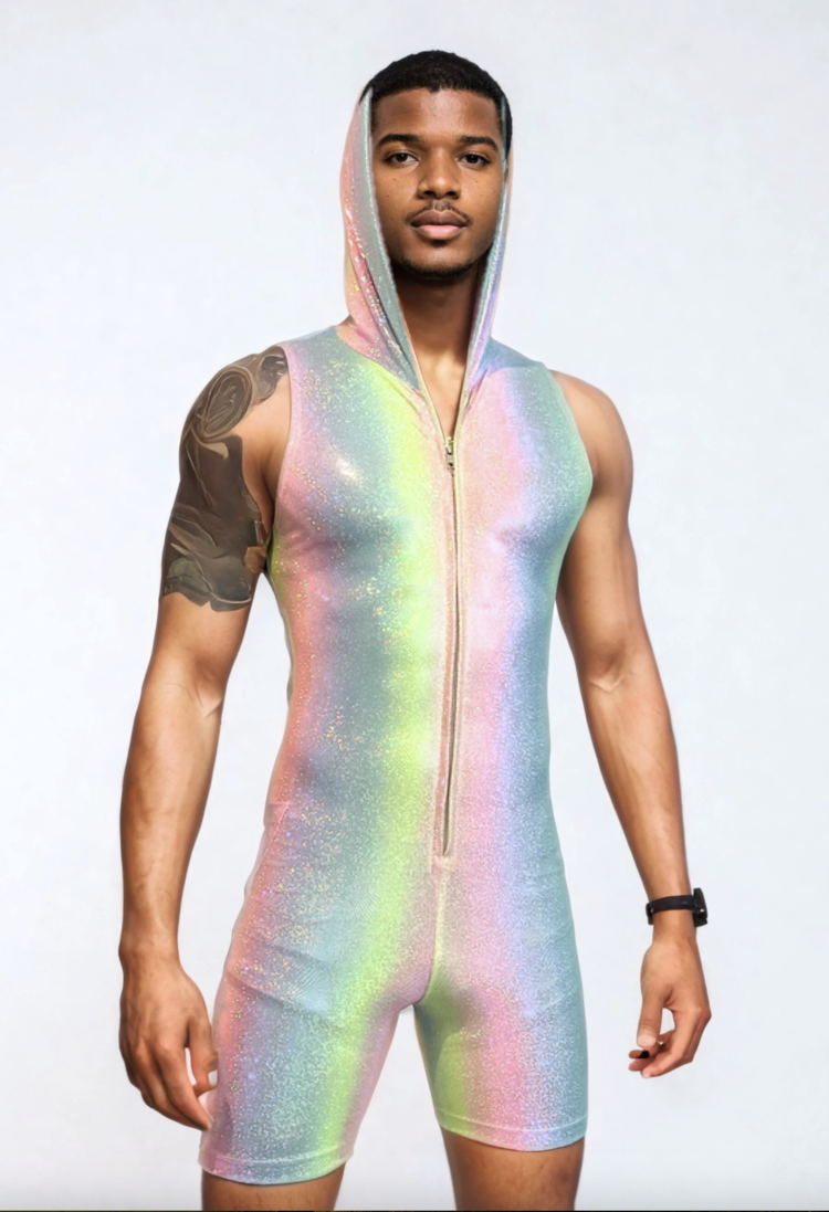 Zip Front Hooded Jumpsuit