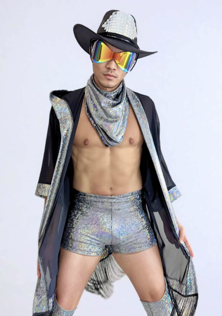 Cosmic Drifter Mesh Kimono