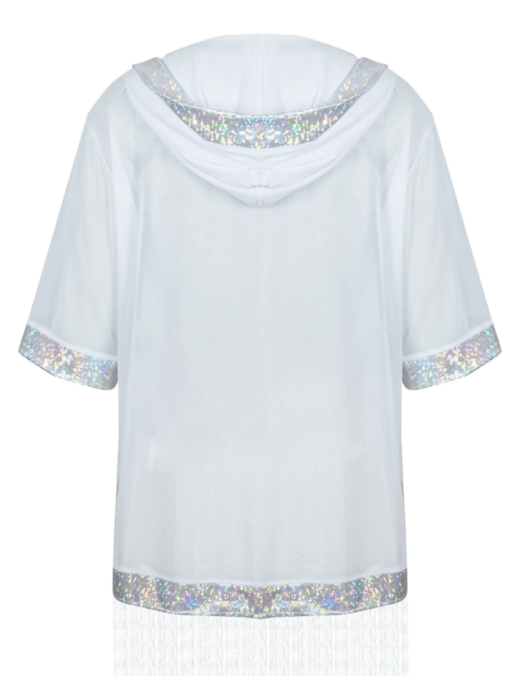 Cosmic Drifter Mesh Kimono