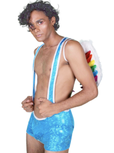 Wrestling Singlet Galactic Glacier/White