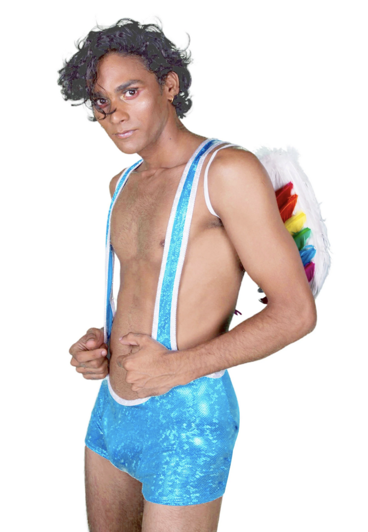 Wrestling Singlet Galactic Glacier/White