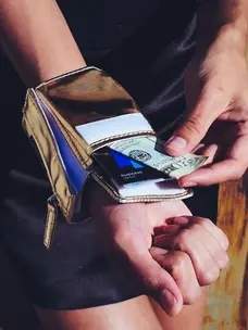 Gold Stash Wrap Wrist Wallet