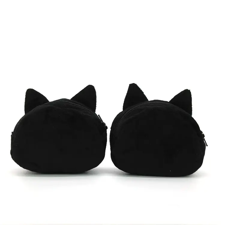 Black Cat Coin Purse with Keychain