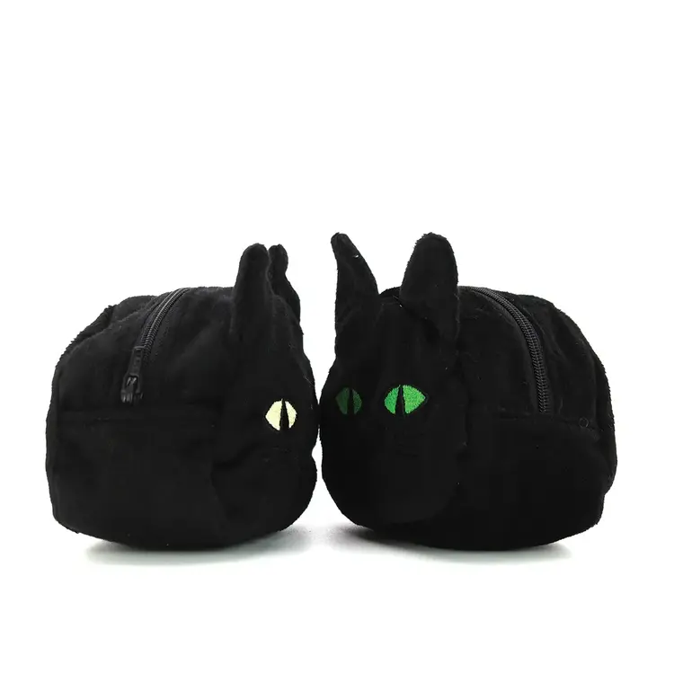 Black Cat Coin Purse with Keychain