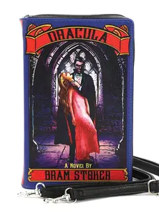 Colored Dracula Book Clutch Bag