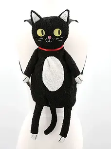 Furry Black Cat Backpack