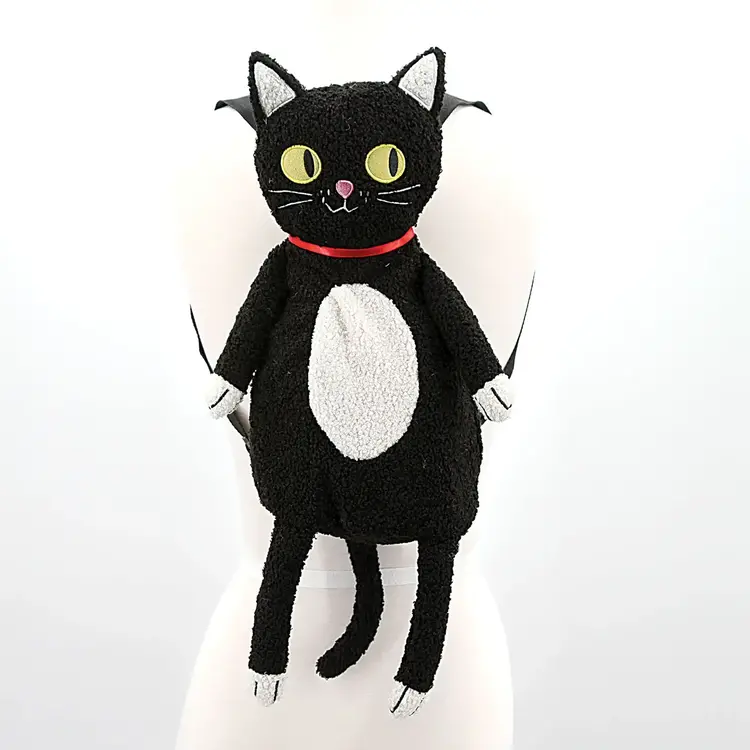 Furry Black Cat Backpack