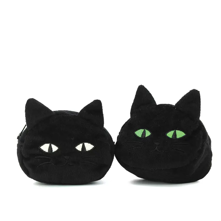 Black Cat Coin Purse with Keychain