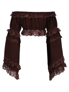 Smocked Flare Sleeve Peasant Top