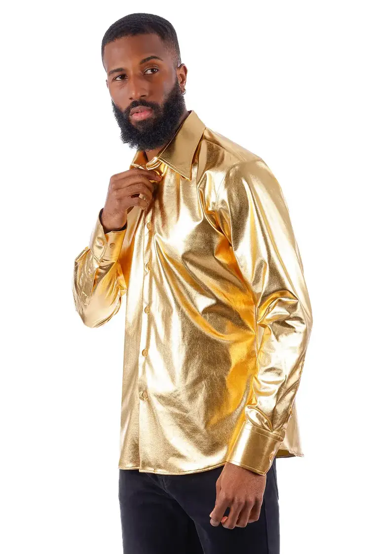 Men's Metallic Long Sleeve Shirt