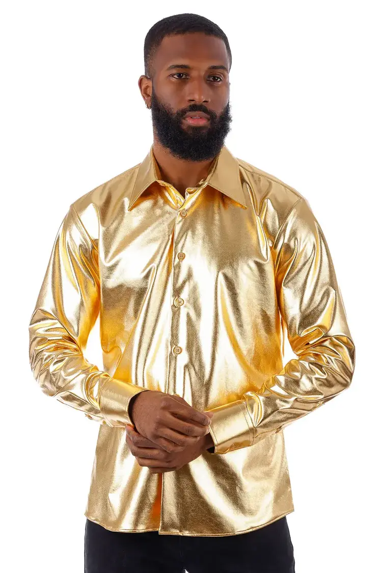 Men's Metallic Long Sleeve Shirt