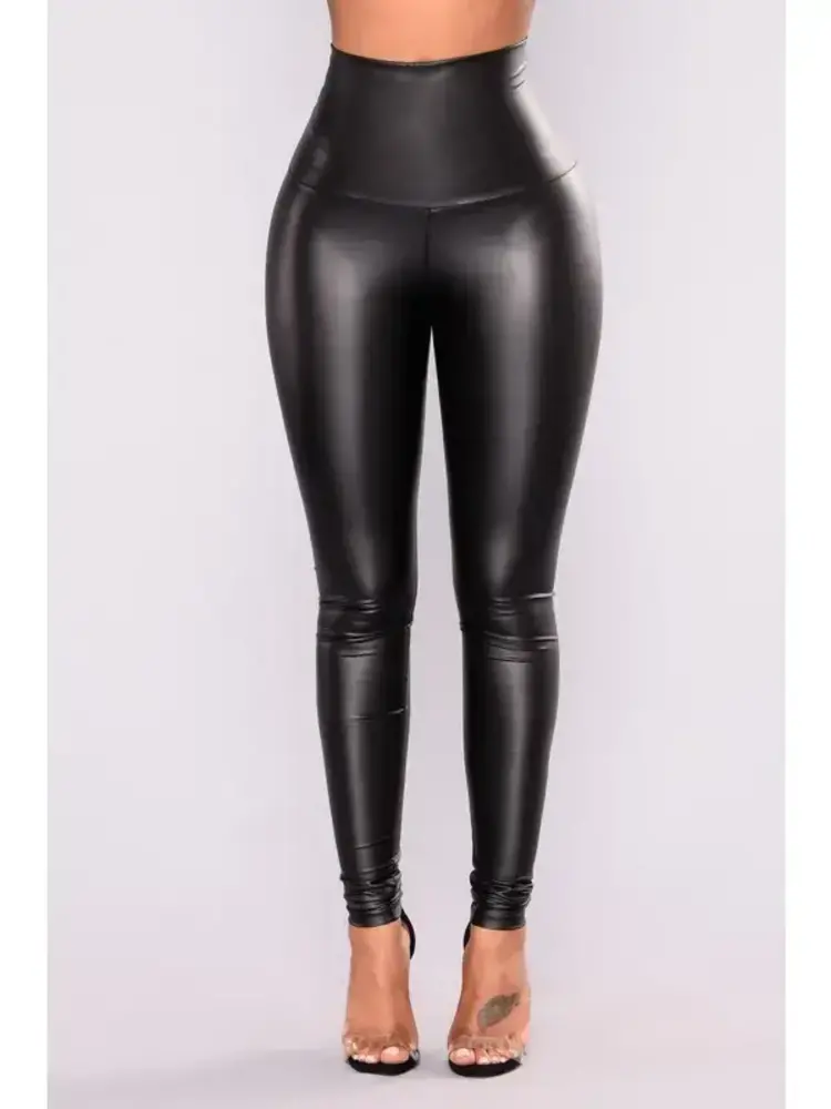 Faux Leather High Waist Leggings