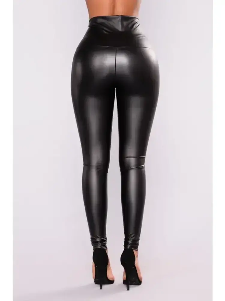 Faux Leather High Waist Leggings
