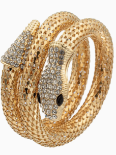 Emelia Rhinestone Snake Wrap Bracelet