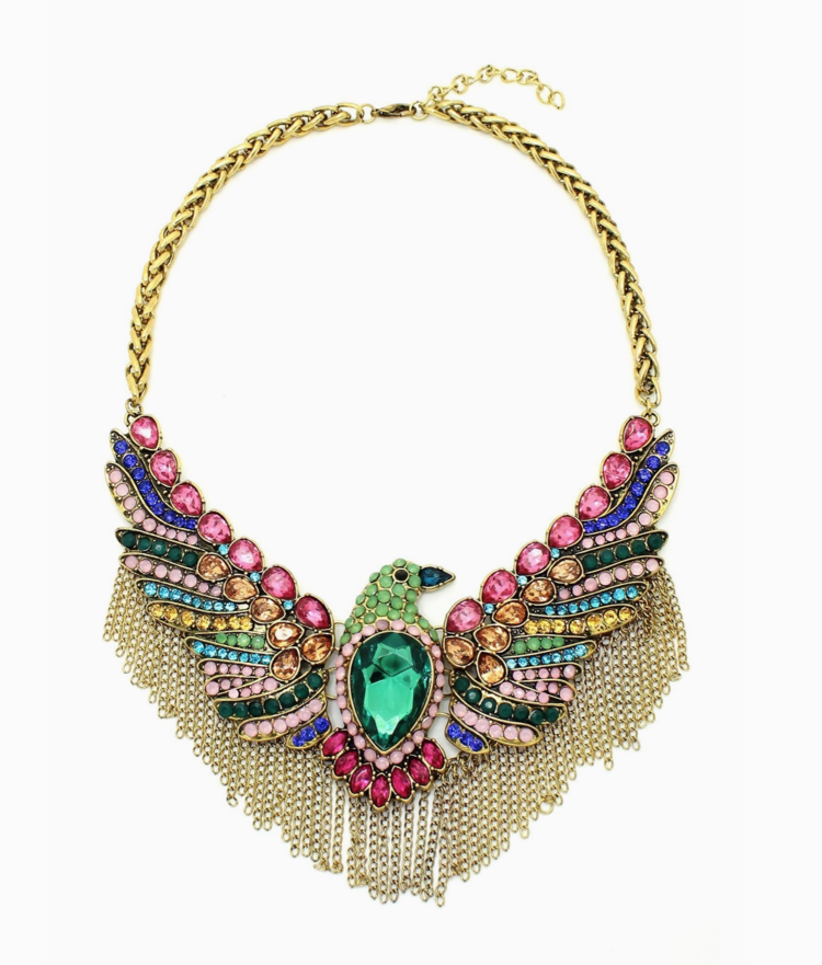 Fenix Multicolor Rhinestone Necklace