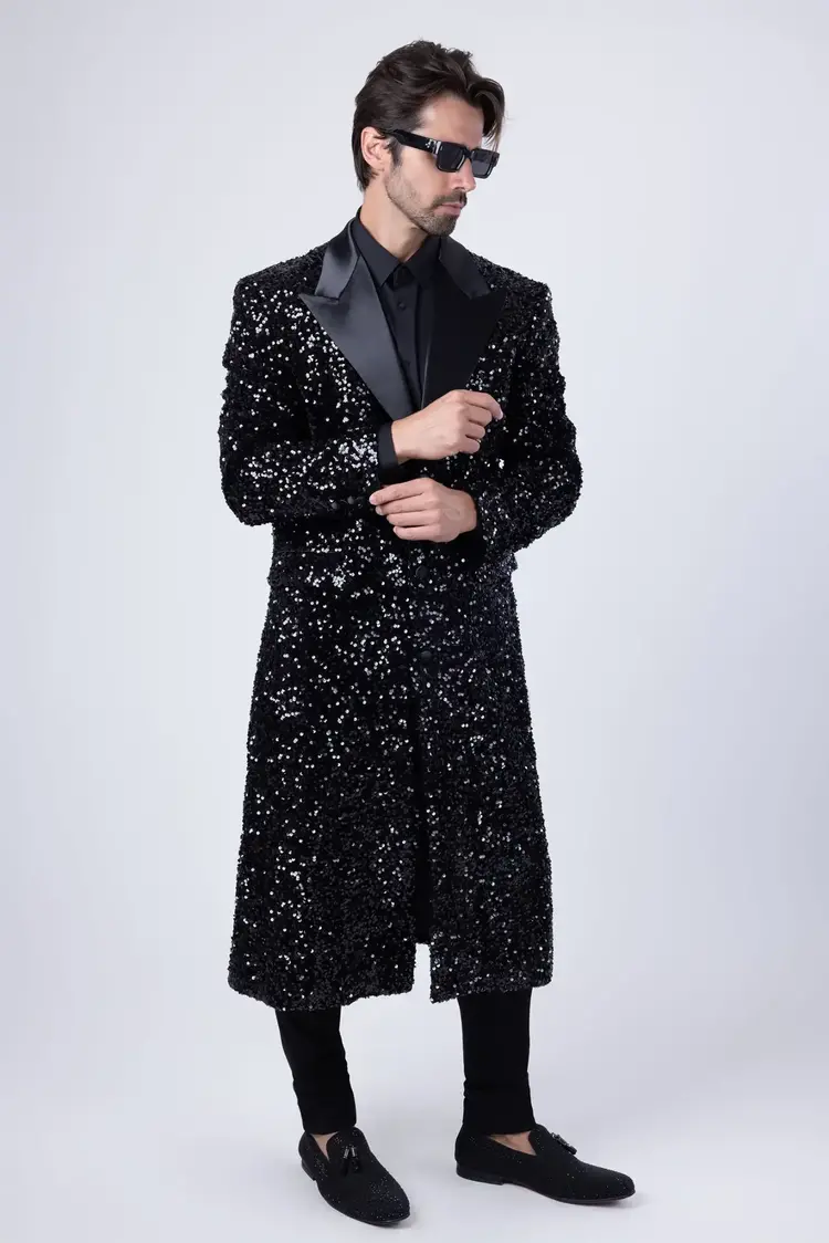 Tovira Sequin Long Coat