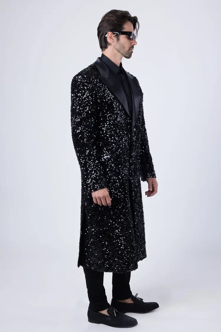 Tovira Sequin Long Coat