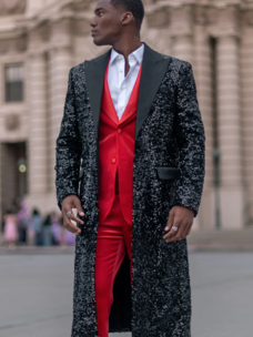 Tovira Sequin Long Coat