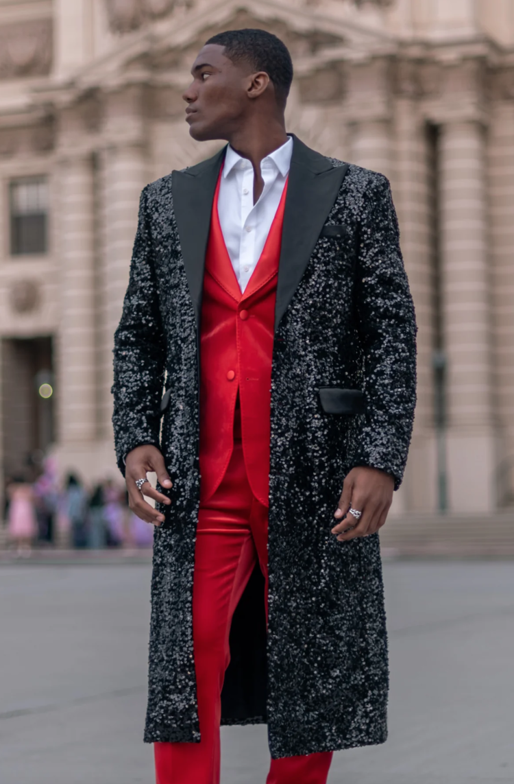 Tovira Sequin Long Coat