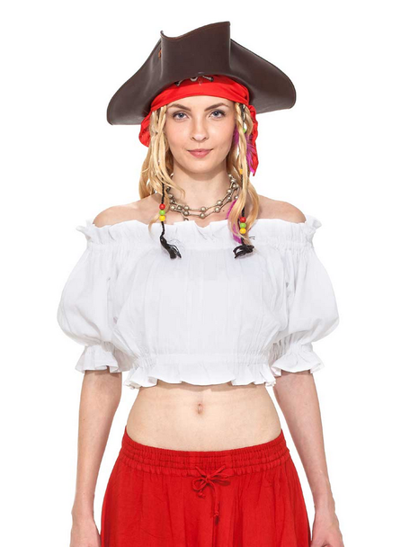 cropped peasant blouse
