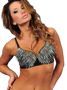Punk Long Metal Spike Bra