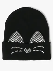 Knit Cat Beanie with Ears