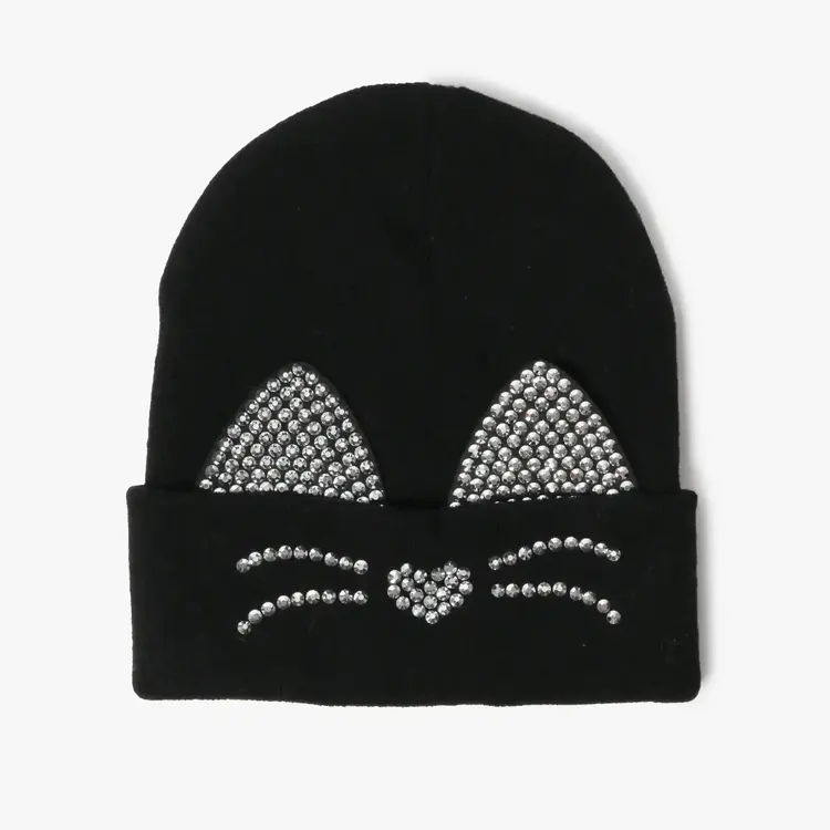 Knit Cat Beanie with Ears