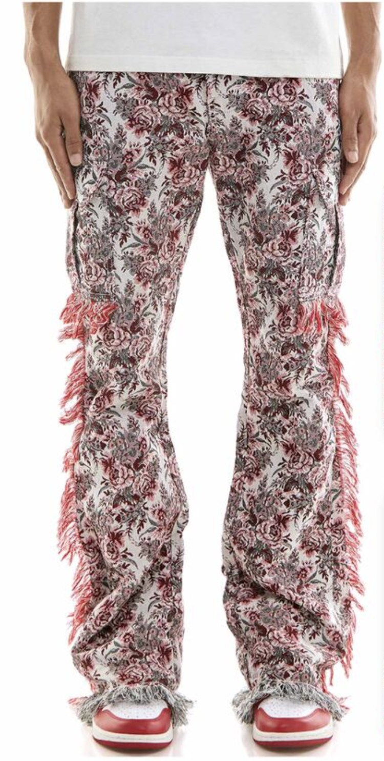 Floral Tapestry Cargo Pants