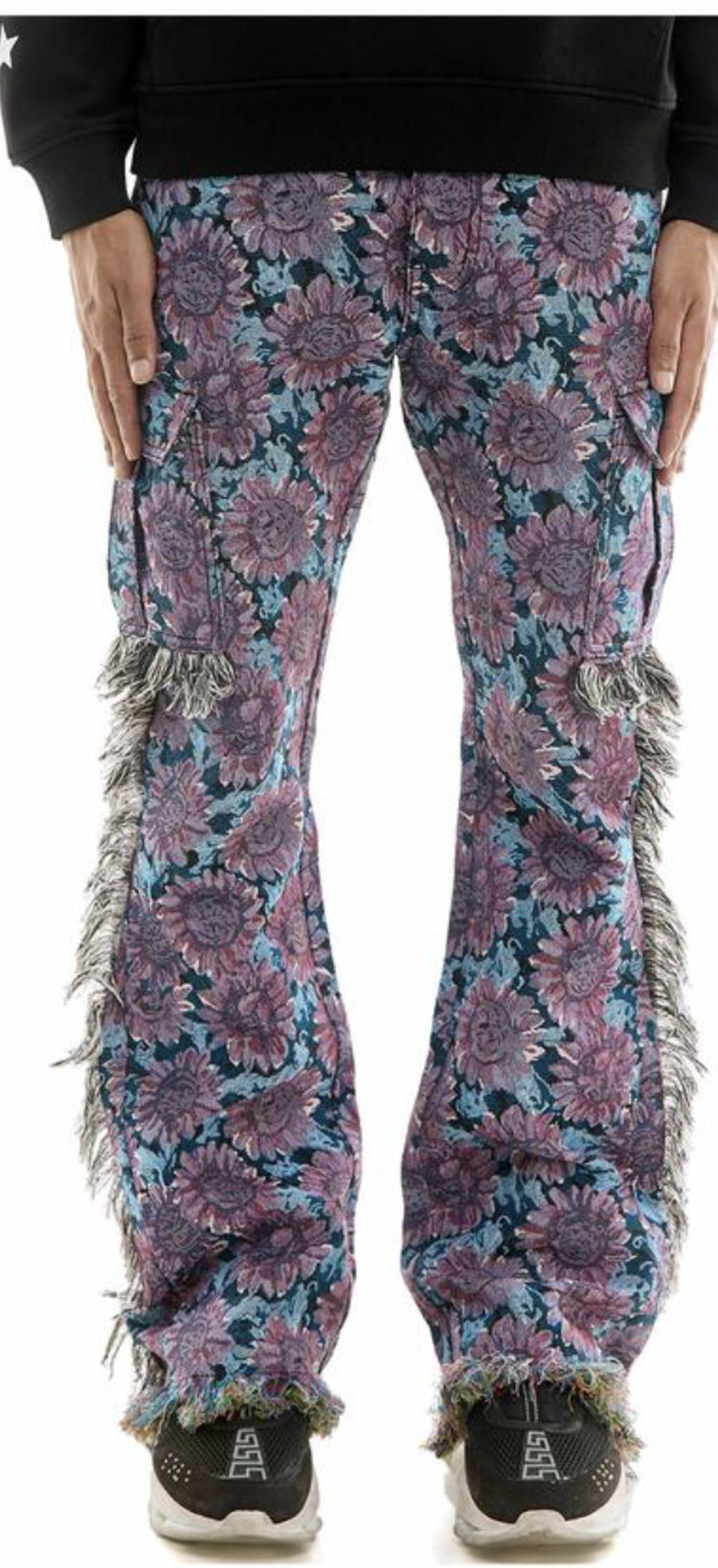 Floral Tapestry Cargo Pants