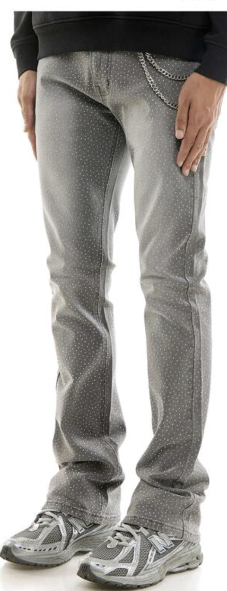 Rhinestone Jeans with Chain