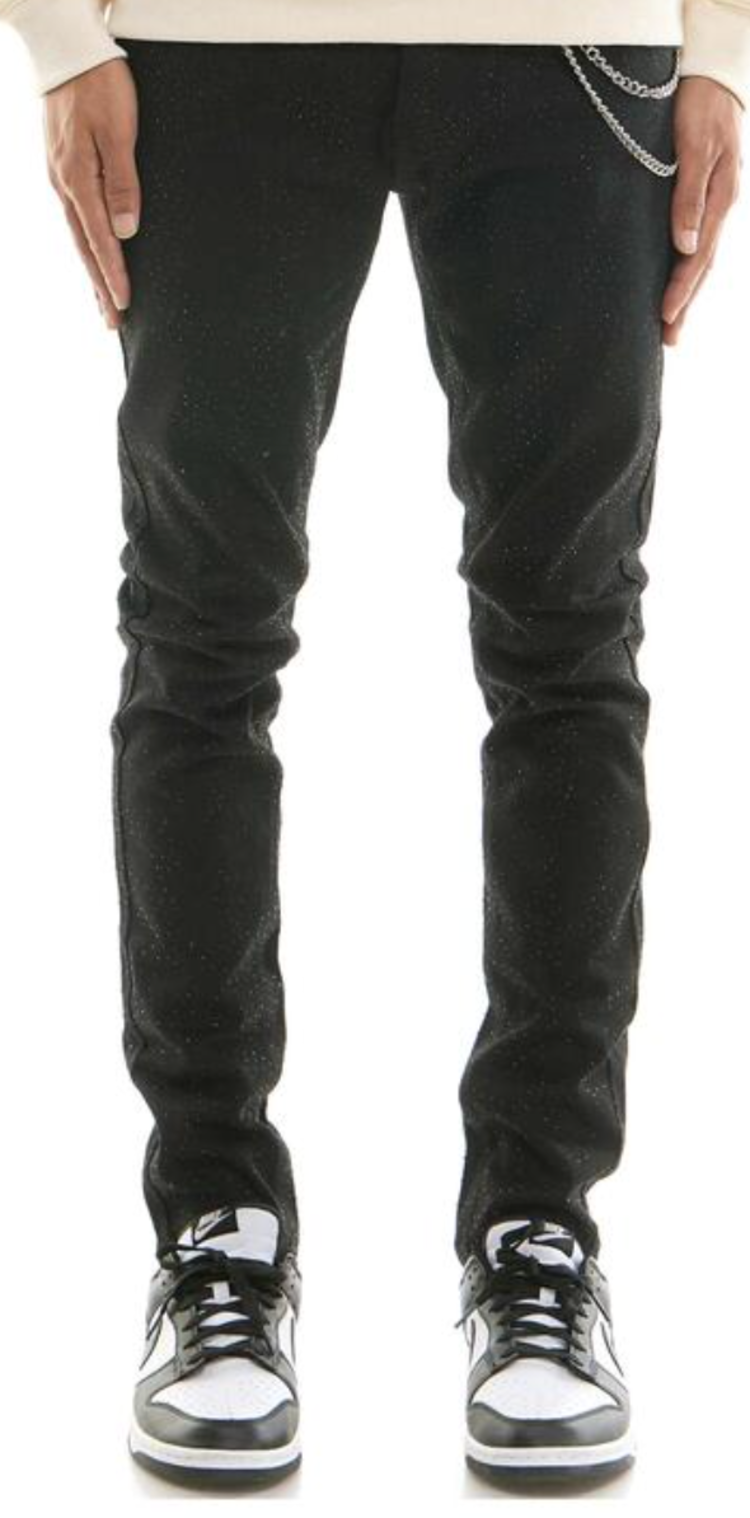 Rhinestone Jeans with Chain