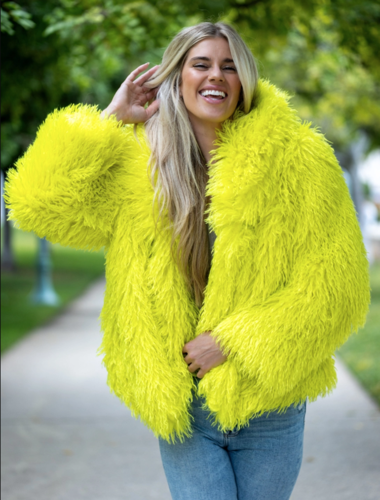 Mongolian Lamb Faux Fur Jacket