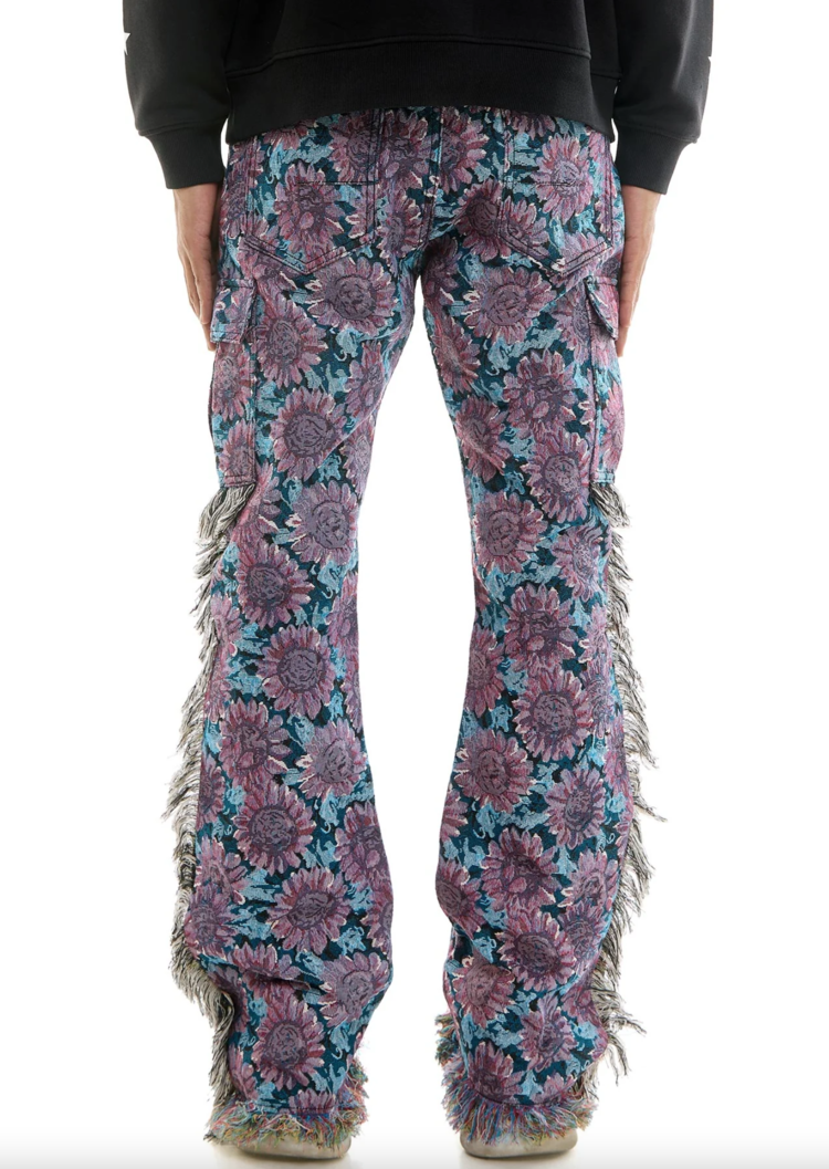Floral Tapestry Cargo Pants