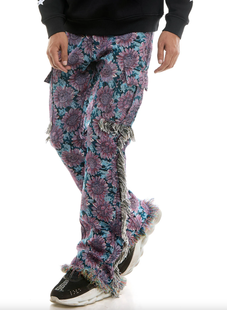 Floral Tapestry Cargo Pants