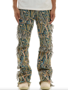 Geometric Tapestry Cargo Pants