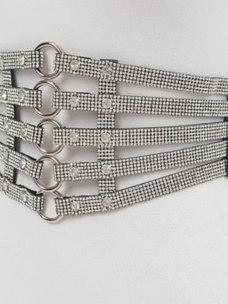 Strappy Rhinestone O-Ring Belt
