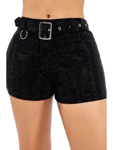 Rhinestone Mini Hot Shorts