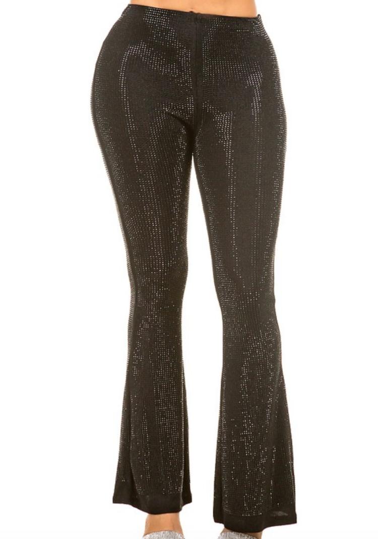 Rhinestone Flare Pants