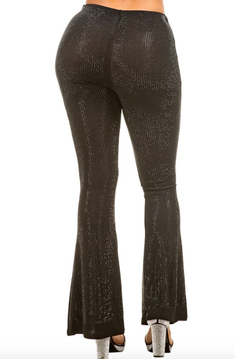 Rhinestone Flare Pants