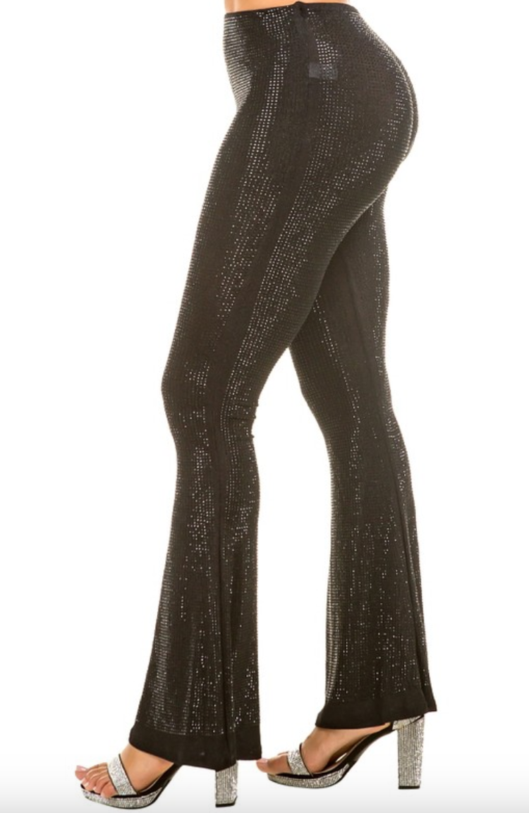 Rhinestone Flare Pants
