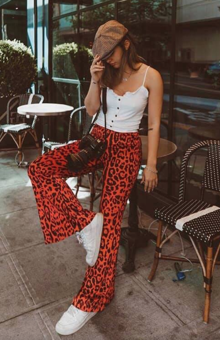 Leopard  Print Bell Bottoms