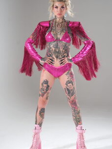 Metallic Tinsel Shoulder Pads