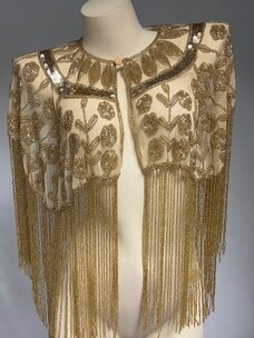 Beaded Shawl w/ Fringe