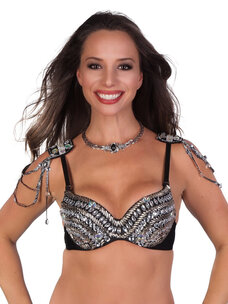 Rhinestone Rockstar Bra Top